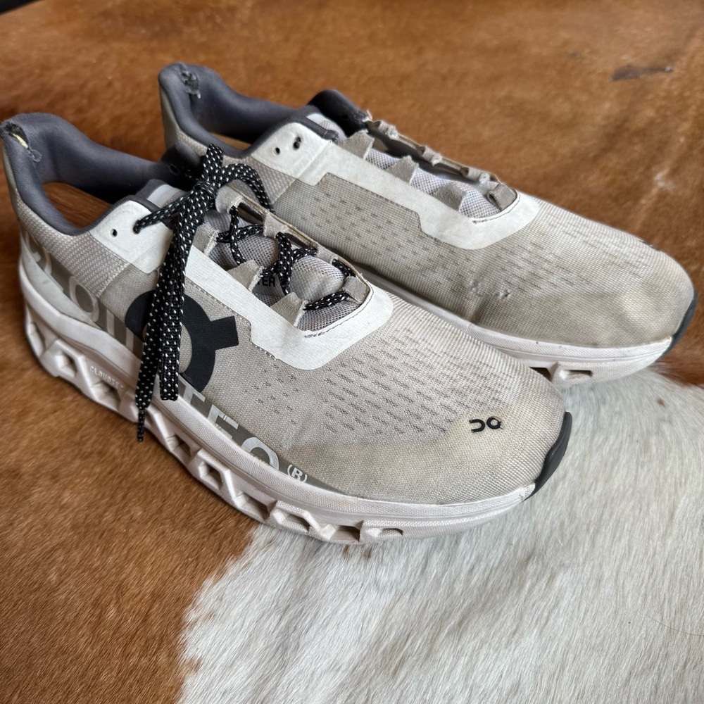 On Running Cloudmonster White Running Shoes